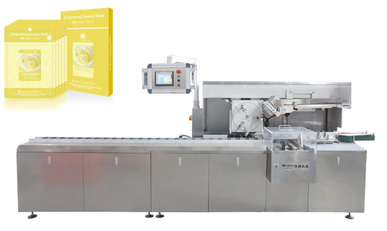 Touch screen Ononderbroken Automatische veegt nat en gezichtsmasker Kartonnerende Machine 120 doos/Min af