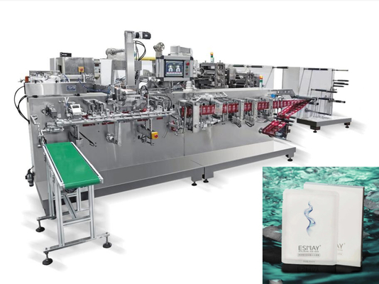 Horizontaal Type Automatisch Gezichtsmasker die Machine 60packs/Min Nonwoven maken
