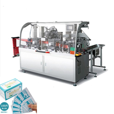Natte alcohol het Stootkussen veegt Volledige Automatische 2.8KW PLC van de Verpakkingsmachine af