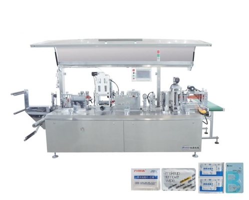 Automatische Alcohol van de Katoenen Machine Stootkussensverpakking Vier Zijverbinding