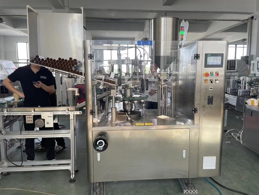 Cosmetische pasta crème plastic lijm Aluminium zachte kleine buis staart hoge snelheid zuiger vul- en afdichting verpakkingsmachine