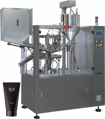 Versatile machine voor het vullen en afdichten van zachte buizen voor voedsel en cosmetica