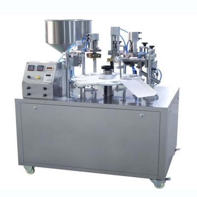 Lotion cosmetische crème elektrische aluminium plastic zachte buis semi-automatische vul- en afdichtmachine