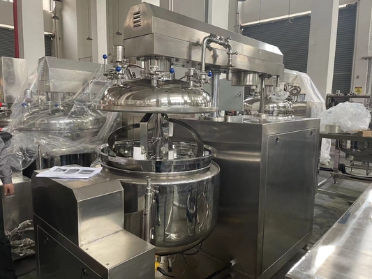 304/316L mengtank vacuüm vloeistof emulgeren homogenisator tank met elektrische verwarming lichaam lotion gezicht crème maken machine