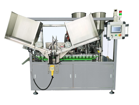 Automatische machine voor het vullen van cosmetische crèmes
