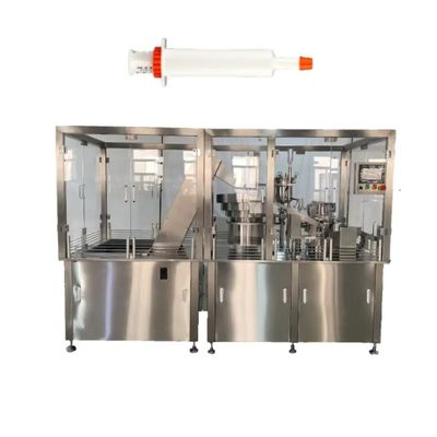 Automatische plasticspuit-gelvulmachine voor het vullen en afdekken van plasticspuiten