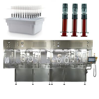 Voorgevulde glazen spuitmachine, vul- en vacuümstopapplicatie