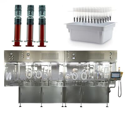 Voorgevulde glazen spuitmachine, vul- en vacuümstopapplicatie