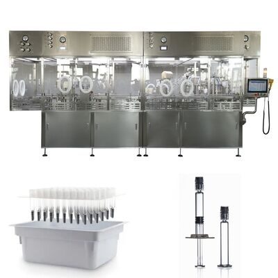 Automatic Pre-Filled Syringe Filling Luer Lock Capping Machine Glass Syringe Gel Filling & Plugging Machine