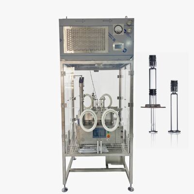 Desktop aseptische injectiespuitvulmachine met laminair stroomframe